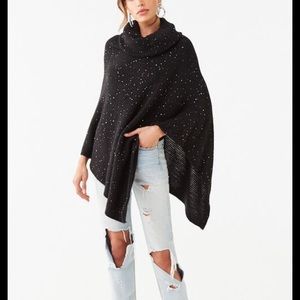 Black Sparkly Poncho